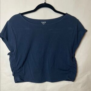Old Navy Blue Crop T-Shirt Relaxed Fit